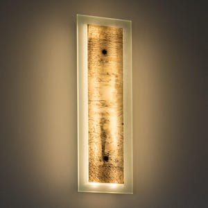 Art Glass Wall Lighting for Wall Decor. Stain Glass Wall Art. Modern Sconce Light in variety of lengths and 33 colors to choose from image 2