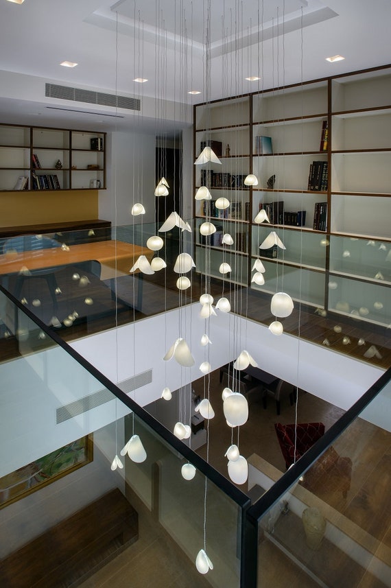 Modern Staircase Chandelier Lighting Customized Etsy
