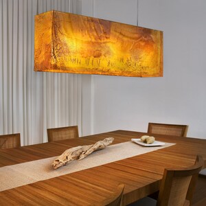 Lumière linéaire | Plafond rectangulaire pour îlot de cuisine et salle à manger 26.5x3.9x7.9H Inchs (67x10x20cm) 3xLed E26