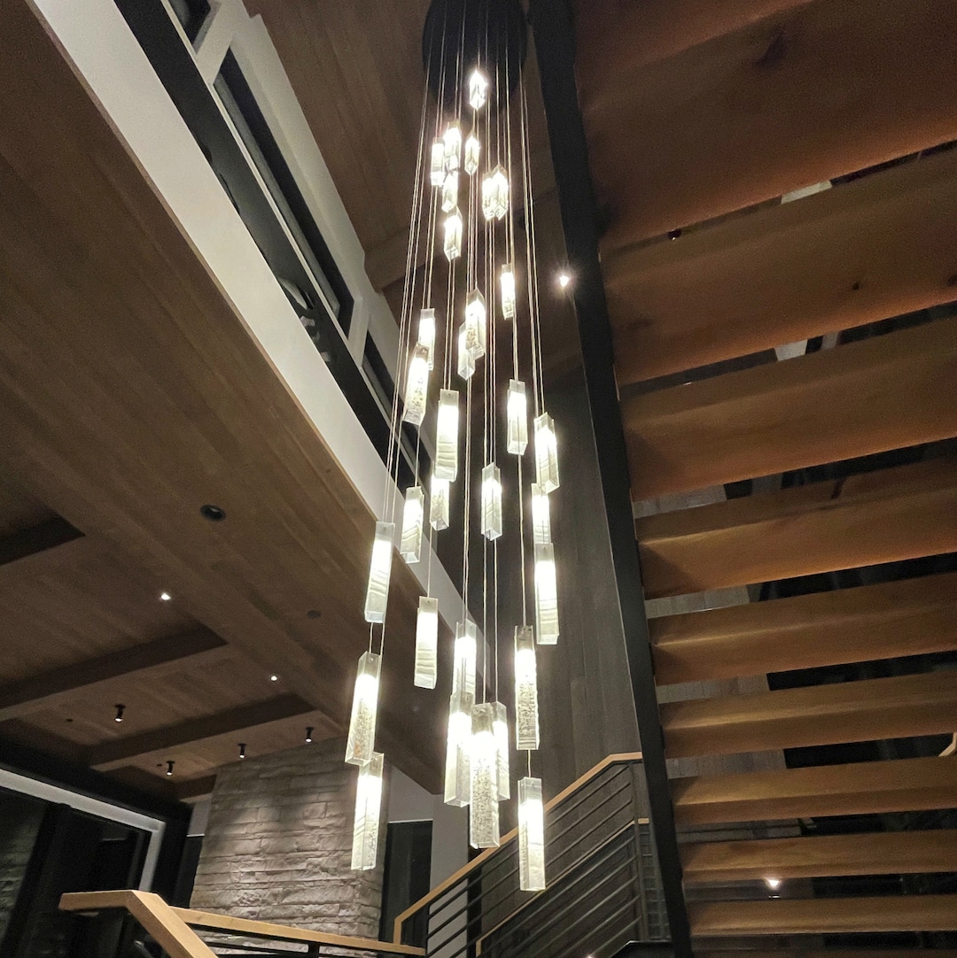 Staircase Chandelier Modern Foyer Chandelier Lighting. Large Ceiling