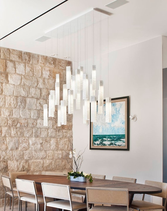 Large Modern Chandelier For Dining Room Lighting Etsy