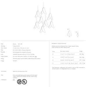 the instructions for a chandelier hanging from the ceiling