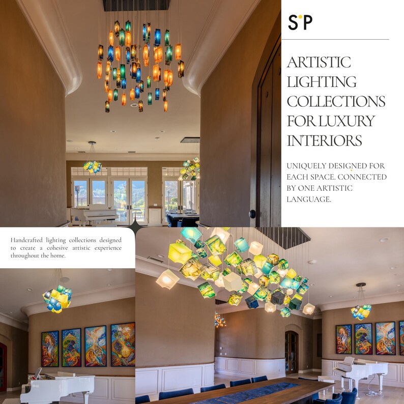 a large chandelier hanging from the ceiling of a room