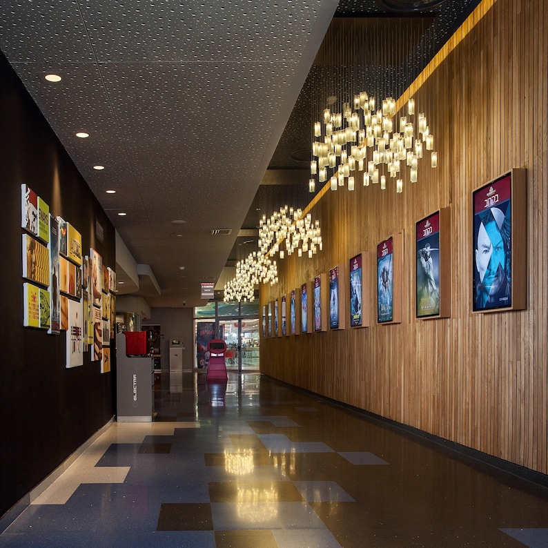 Restaurantverlichting, projectverlichting – Gleams glas-in-loodlamp | Feature Light voor commerciële plafond- of loftkroonluchter afbeelding 7
