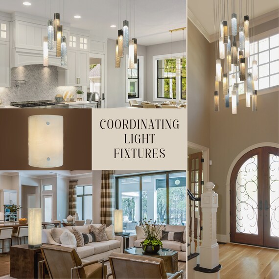 Modern Corrugated Crystal Ceiling Chandelier Luxury LED Pendant Light for  Living Room Dining Hanging Lamp Home