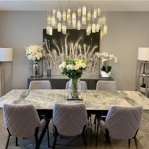 Dining Room Chandelier Lighting I Dining Room Decor I Art Glass I Murano Chandelier I Custom-Made
