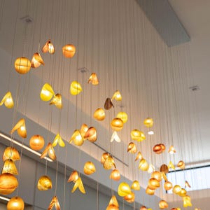 Sea Art Glass I Blown Glass Light I Colorful Chandelier I Foyer Lighting Led Chandelier image 5
