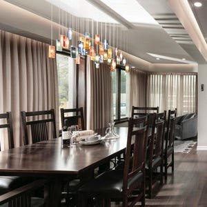 Murano Glass Blown Chandelier | Multi-color Light | Bubble Pendant