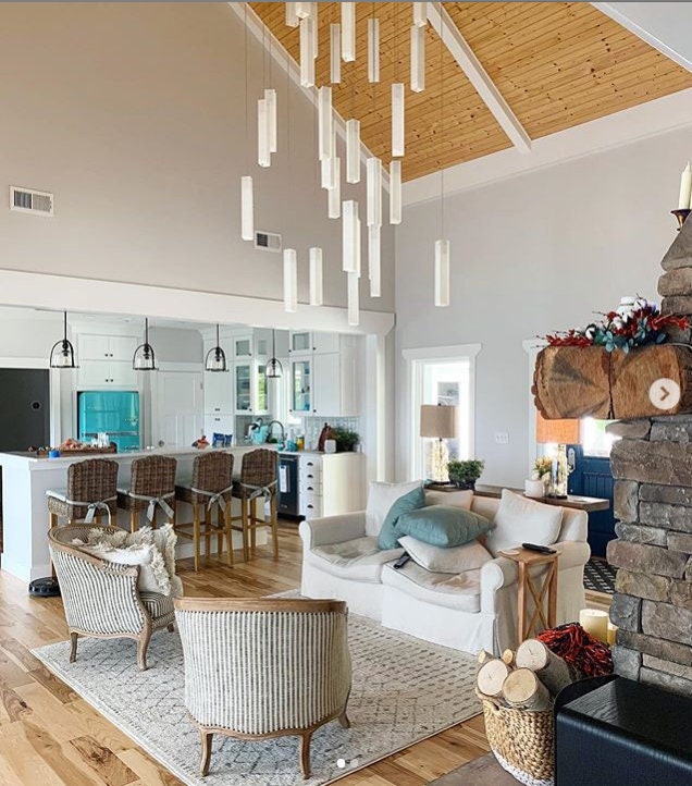 Große moderne Kronleuchter Beleuchtung für gewölbte Decke oder | Etsy