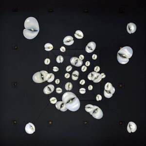 Sea Art Glass I Blown Glass Light I Colorful Chandelier I Foyer Lighting Led Chandelier image 9