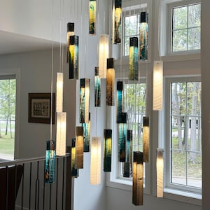 Staircase Chandelier, Lighting Chandelier – Elegant Cascade for High Ceilings