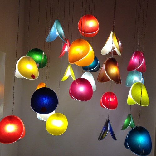 Blown Glass Pendant Light for Dining 