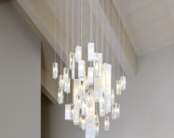 Ceiling Lights - Hanging Art. Modern Crystal Chandelier Light Fixtures For Unique Home Decor