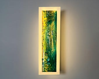 Bespoke Fused Glass Wall Art. Stained Glass Wall Sconces. Customized