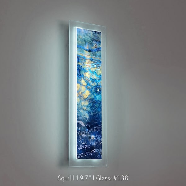 Stain Glass Panel, Unique Wall Sconce for Home Decor. Rare Fused Glass Art in Variety of sizes and 33 Fascinating Colors.