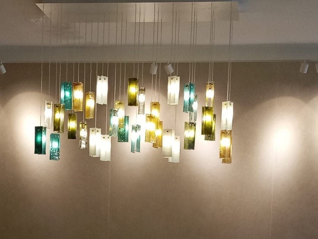Mid Century Modern Art Chandelier Lighting This Stain Glass Mid Century Modern Art Chandelier, Mid Century Modern Dining Table Chandelier