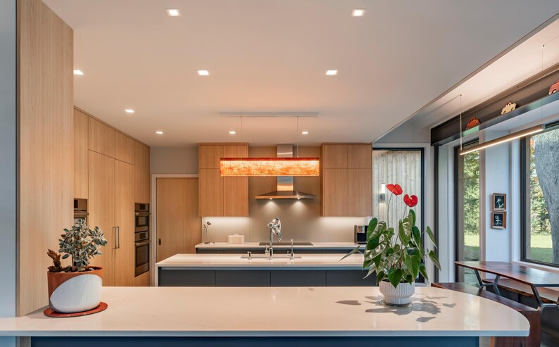Lumière linéaire | Plafond rectangulaire pour îlot de cuisine et salle à manger 47.2x2.75x7.9H Inchs (120x7x22cm) Led strip