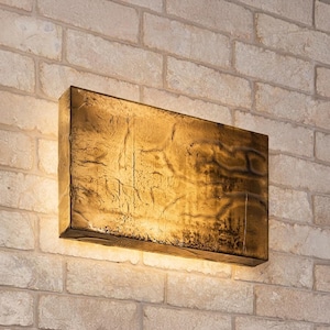 Statement Wall Decor. Plug in Wall Sconce Handmade of Stained Glass.