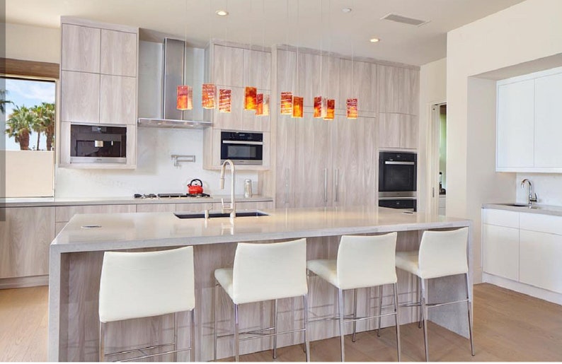 Kitchen Island Lighting Stain Glass Hanging Lamp. Modern Art Etsy