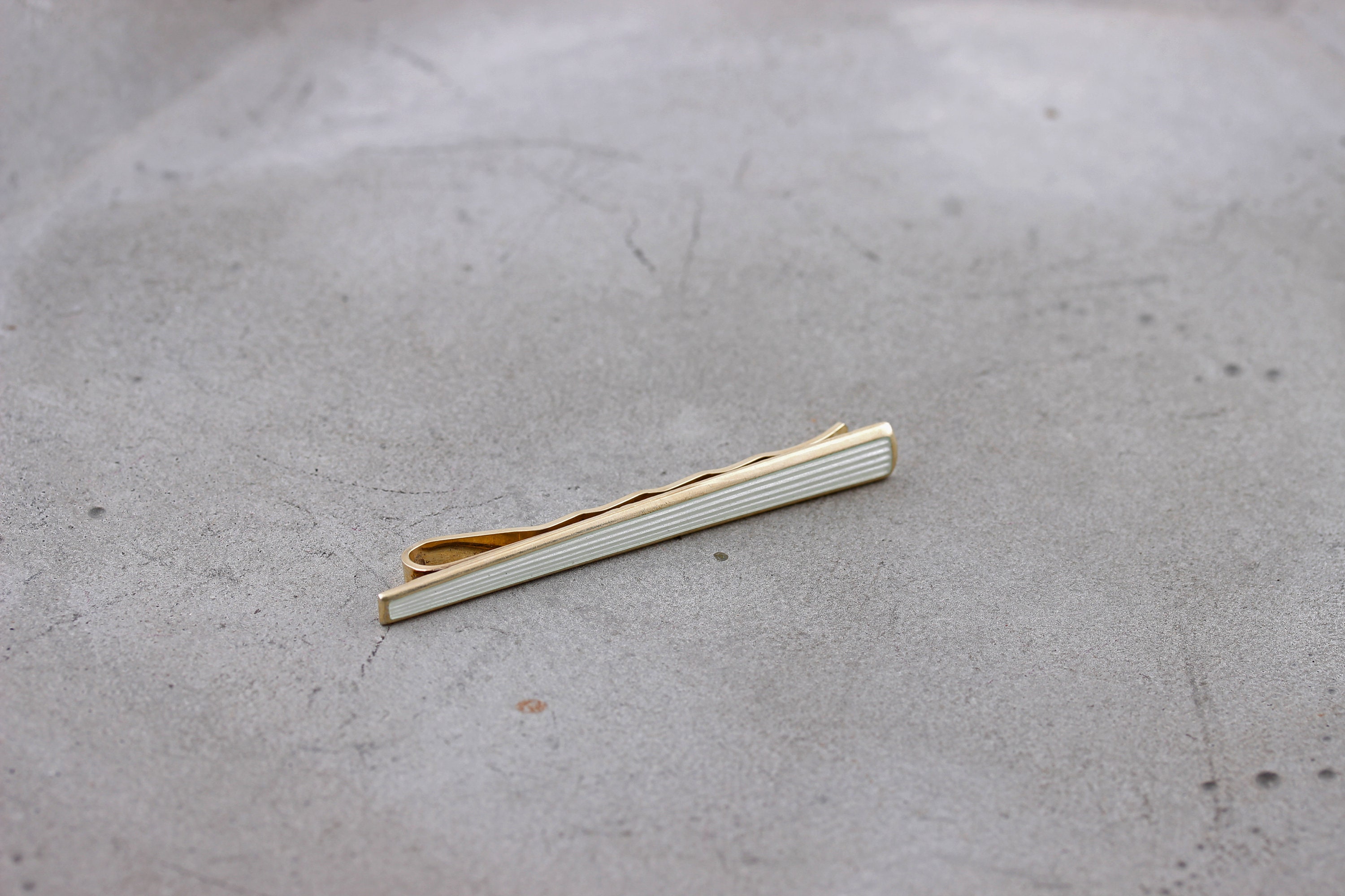 White tie clip AP. Gold plated silver 830. Scandinavian | Etsy