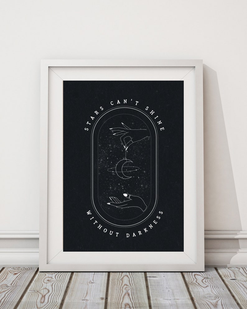 Inspirerende sterren citaat sterren citeren muur kunst Etsy