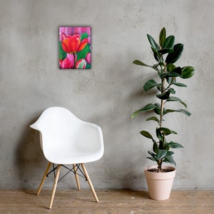 Canvas Tulips Art | Tulip Flower Wall Art | Canvas Floral Wall Decor | Home Decor | Bedroom Wall Art | Modern Floral Design | Gift for Women