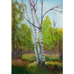 Primavera. Pittura a guazzo su carta ruvida 280 g/m² formato 30 x 40 cm (12x16 pollici). Pittura originale fatta a mano / Arte contemporanea / Arte colorata