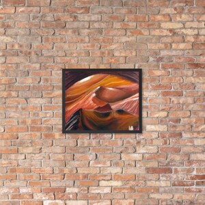 Framed poster, Mars, Wall art, Home Decor, Art Prints, White Orange Decor, Colorful Art