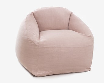 Custom Organic Cotton Bean Bag Armchair | Any Custom Size, Shape and Fabric on Request