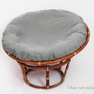 Coussin de chaise papasan personnalisé en coton bio avec housse lavable Ou couverture uniquement Toutes les tailles, formes et tissus sur demande image 2