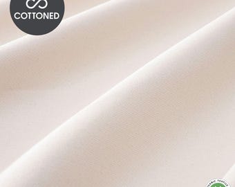 Organic Unbleached Heavyweight 100% Cotton Fabric / GOTS certified / 90" (230 cm) wide / By the yard