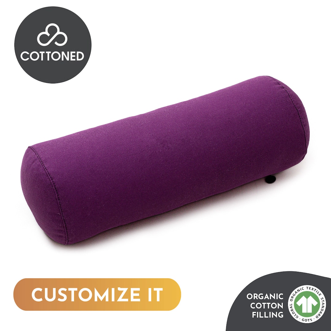 Custom Organic Cotton Bolster Pillow With Removable Cover Etsy