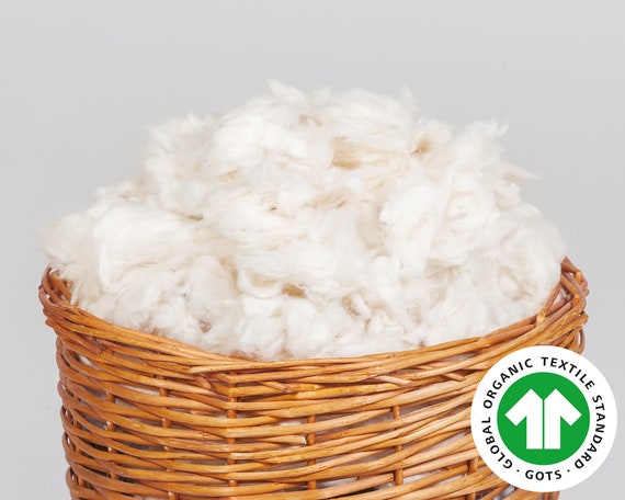100 Organic Cotton Filling Gots Certified Natural Etsy