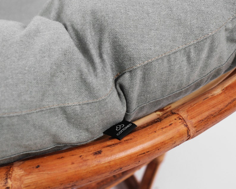 Coussin de chaise papasan personnalisé en coton bio avec housse lavable Ou couverture uniquement Toutes les tailles, formes et tissus sur demande image 3
