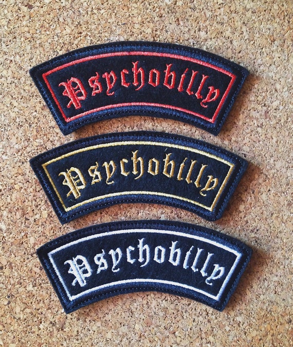 Psychobilly Kleine Flecken Gotische Schrift Etsy