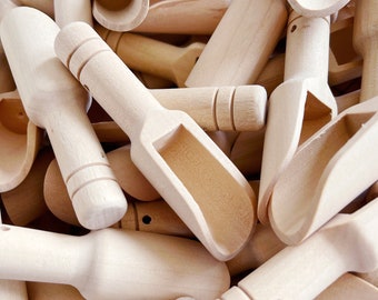 Mini Wooden Scoop / Spoon 9cm - Perfect For Home Organisation