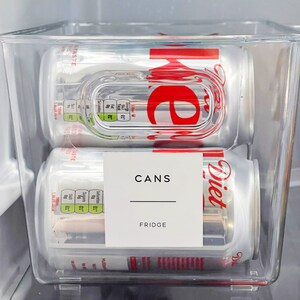 Reusable Fridge Storage Container With White Personalised Waterproof Minimalist Label Choices Of Sizes Fridge Organisation Low Stock image 5