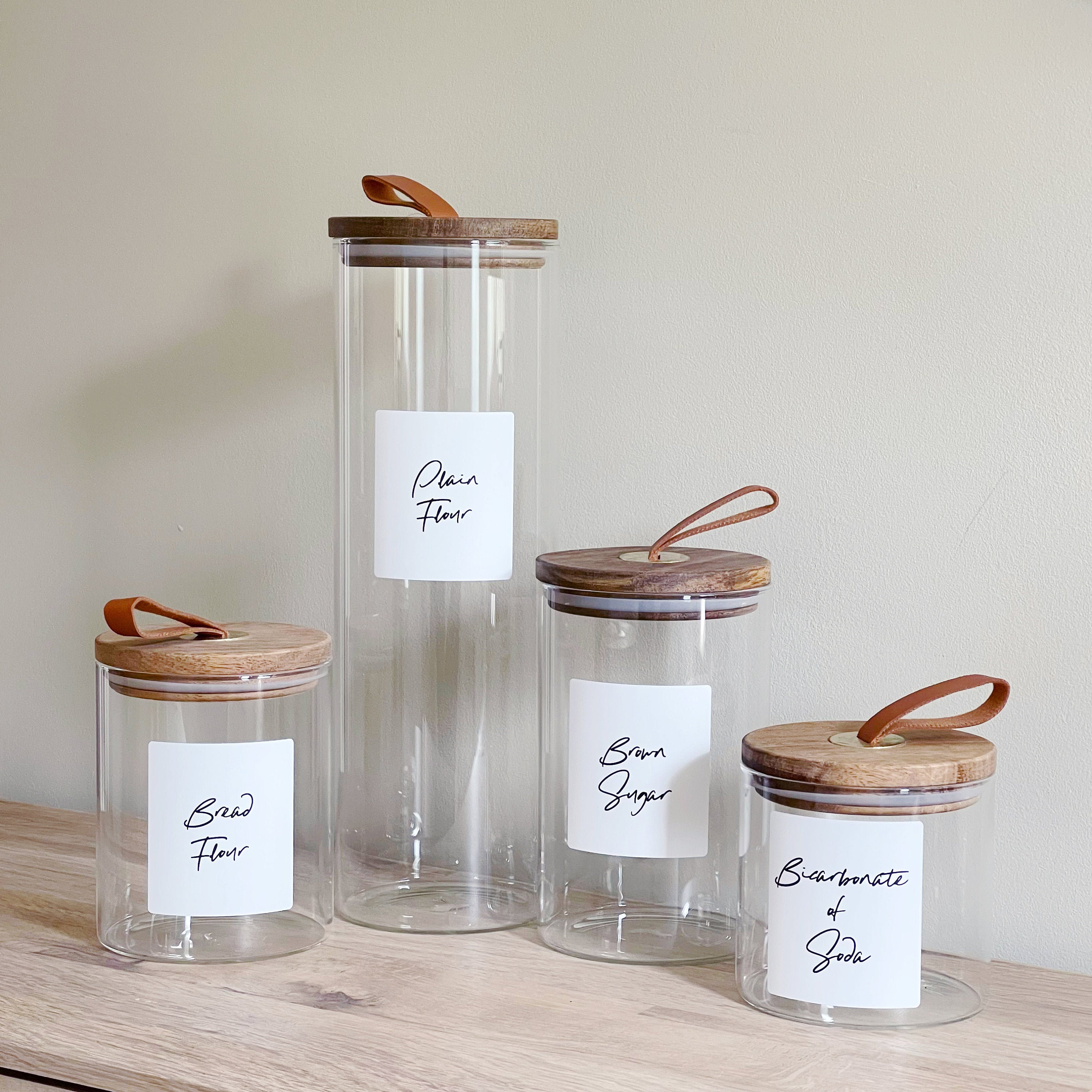 Glass Storage Jar With Personalised White Waterproof Script Etsy UK