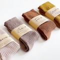 Personalised Sock Gift - Choice Of Colours - Cosy Season - Chunky Winter Wool Socks - One Size - Personalised Label - Price Per Pair