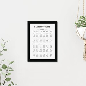 Printable Laundry Guide - A4 - Minimalist Style - Print off at Home ...
