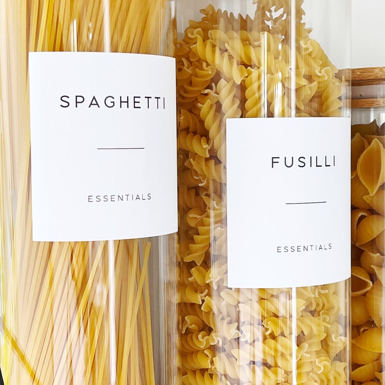 Glass Kitchen Storage Jar With White Waterproof Minimalist Etsy UK