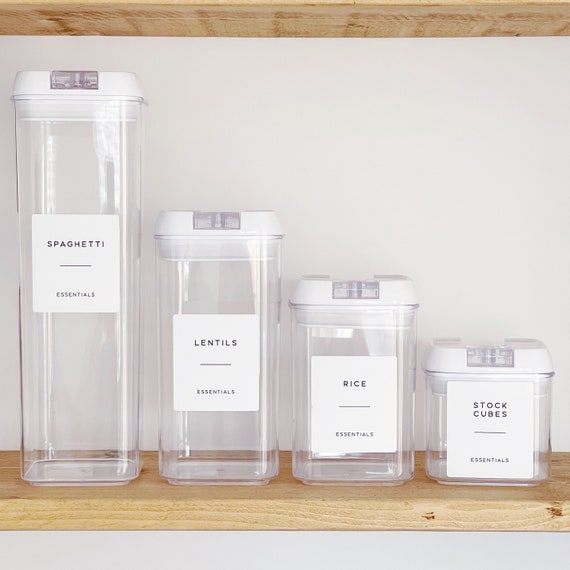 Glass Kitchen Storage Jar With White Waterproof Minimalist