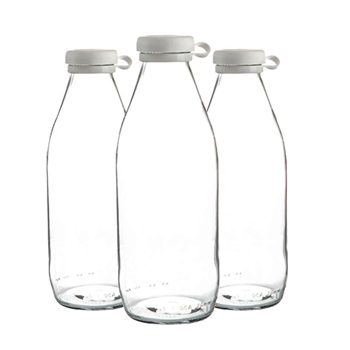 Refillable 1L Glass Milk Bottle With White Waterproof Personalised Label -  Fridge Organisation - Etsy