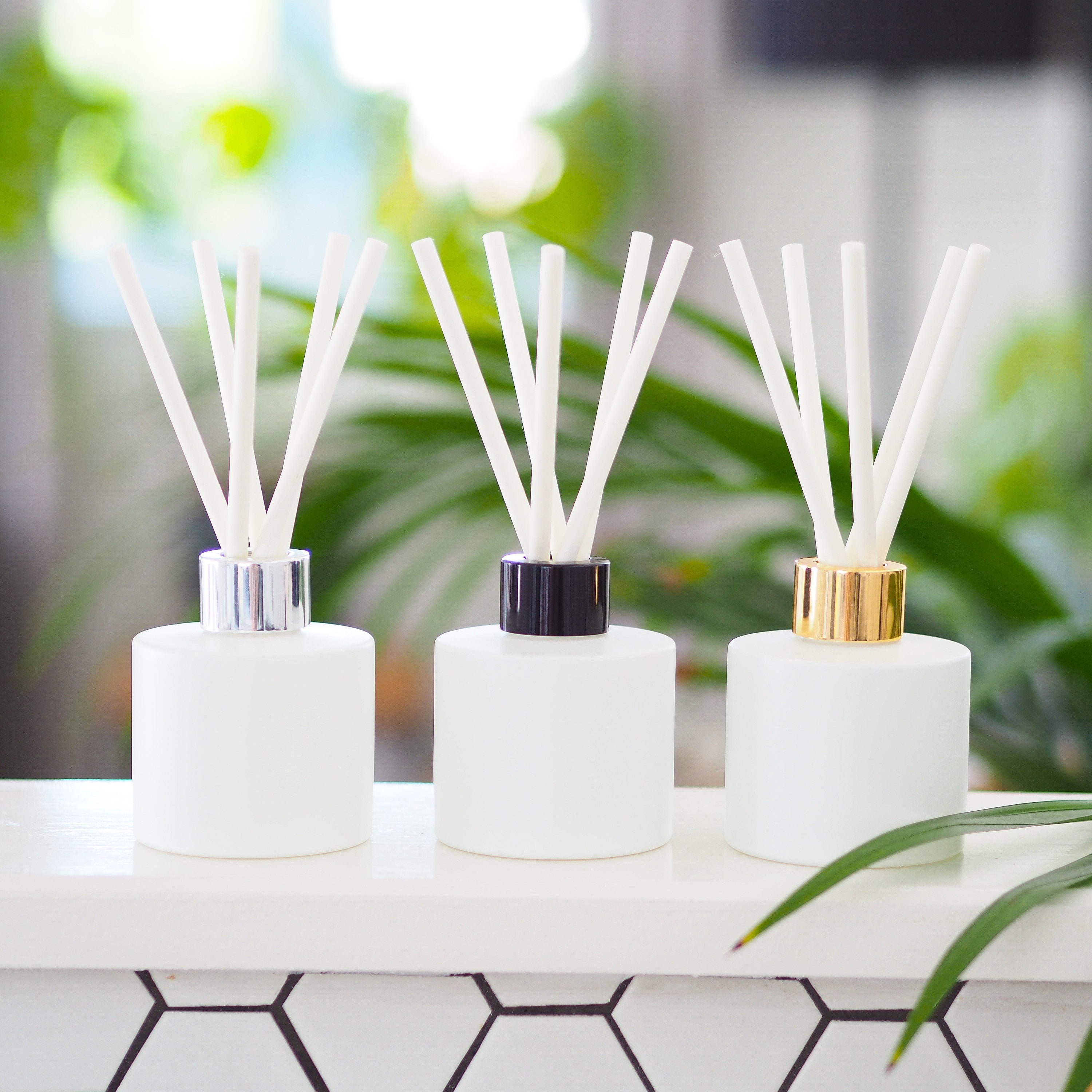 Matt White Glass Diffuser Bottle and Reeds Choice of Neck - Etsy UK