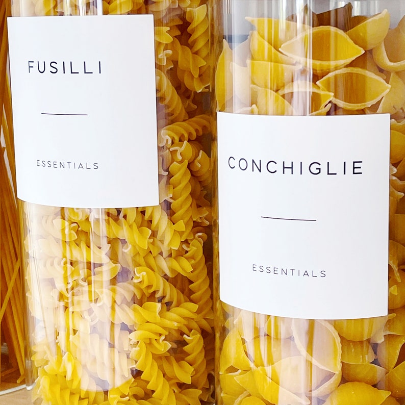 Glass Kitchen Storage Jar With White Waterproof Minimalist Etsy UK