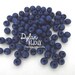 25 wooden Navy Blue 8 mm beads