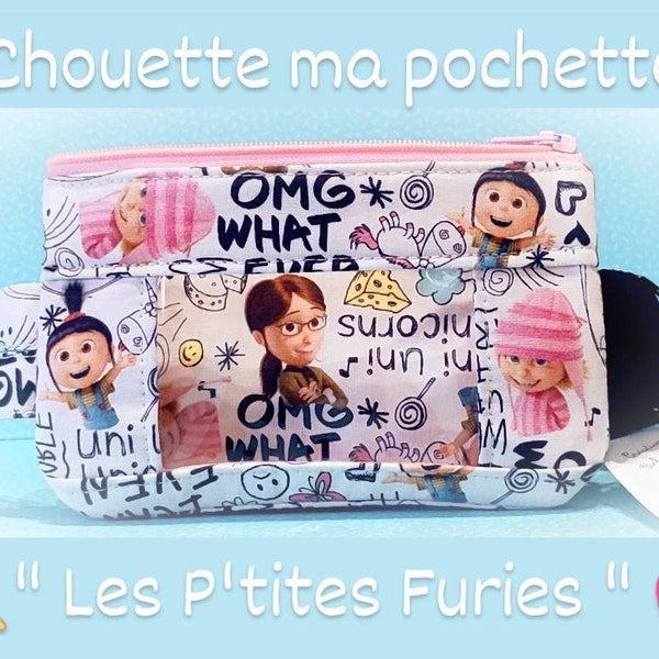 Pochette diabète "Les P'tites Furies" avec ceinture réglable pour pompe à insuline