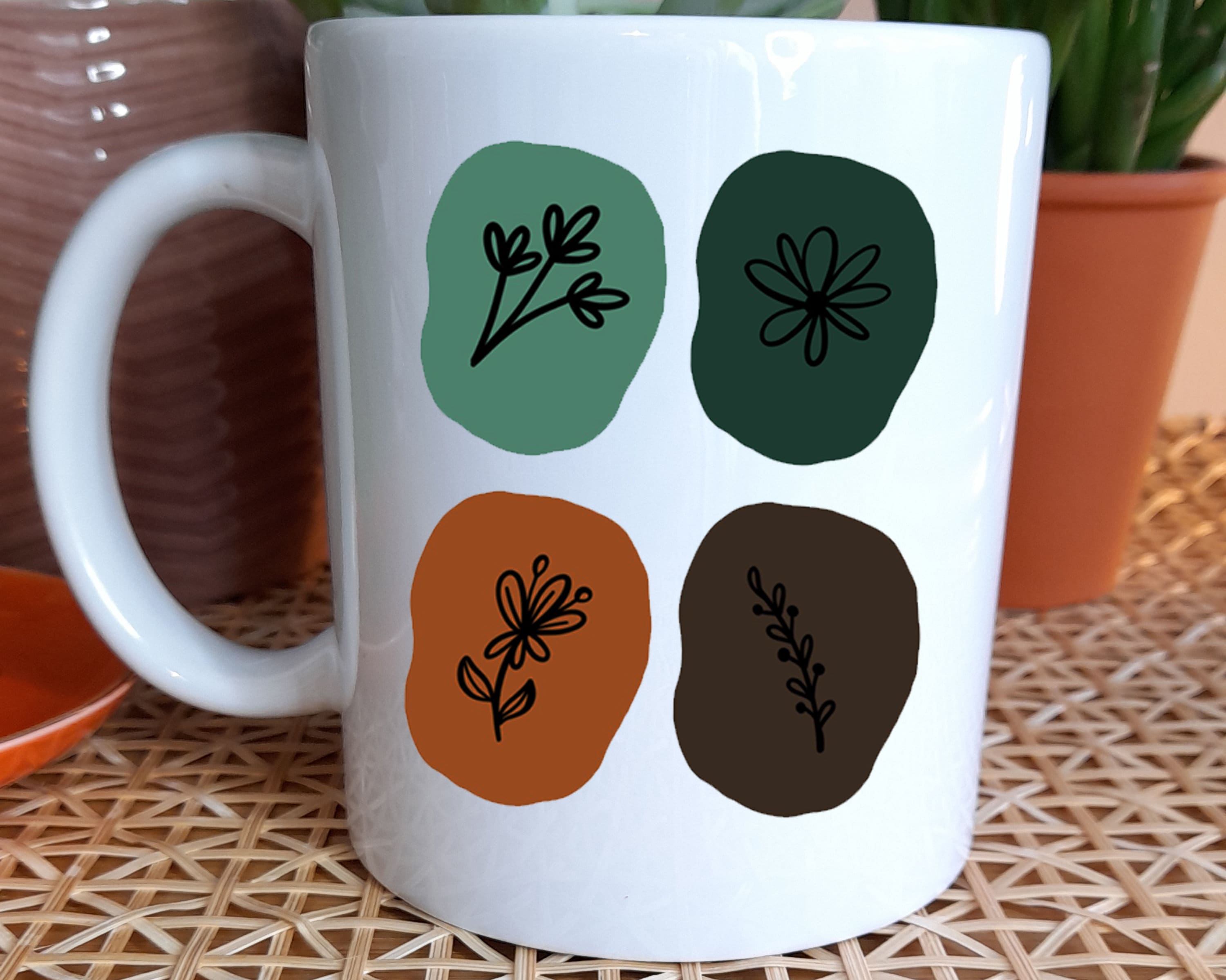 Boho Coffee Mug Boho Printed Mug Minimalist Coffee Mug Boho Etsy