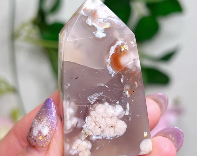 chunky flower agate tower