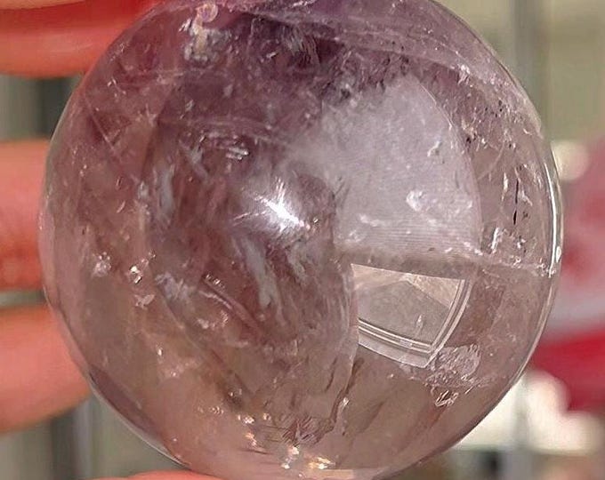 large smoky phantom amethyst sphere